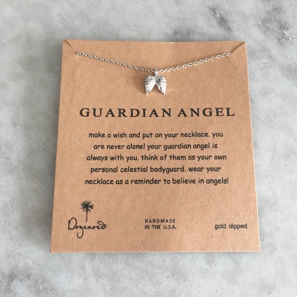 "Sara" Guardian Angel 👼 Silver Necklace Dainty - Picture 2 of 3
